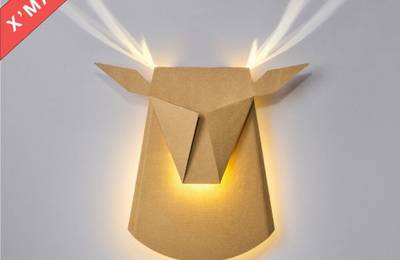 Pomysłowa lampa czyli Cardboard Deer Head LED