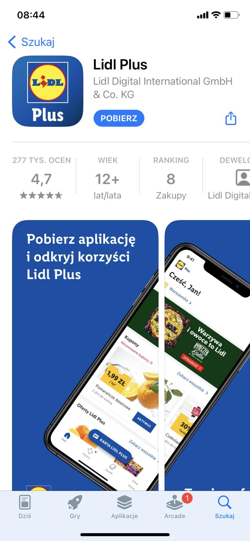 Aplikacja Lidl Plus