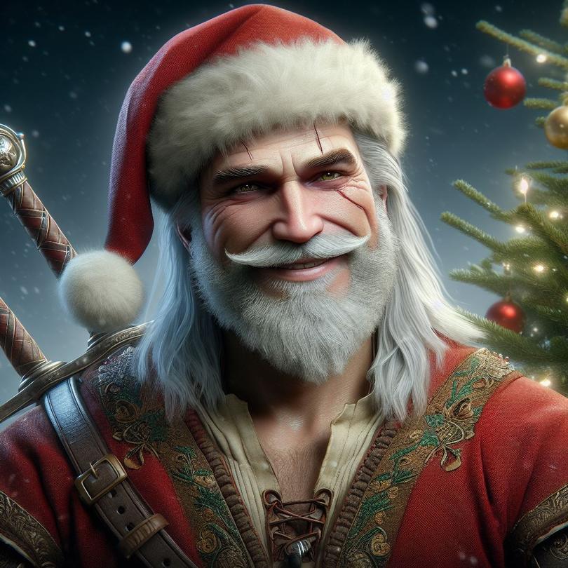 Geralt jako Mikołaj