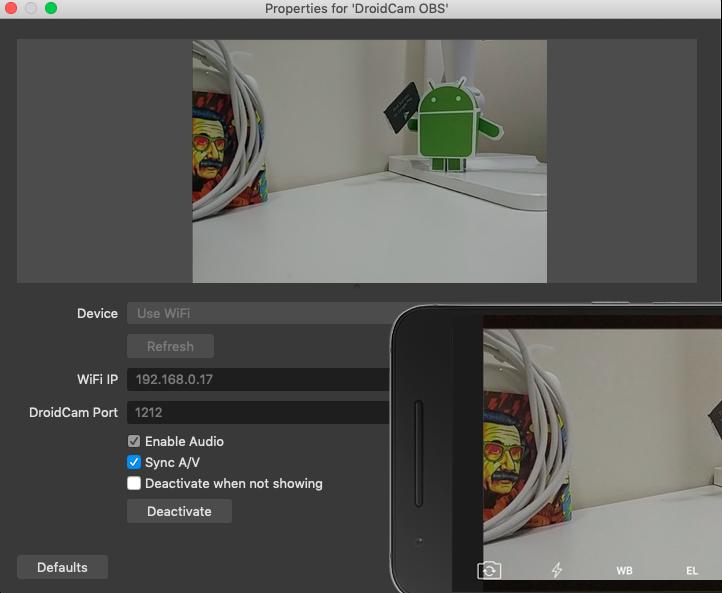 Jedna z aplikacji pozwalająca na użycie kamery z naszego telefonu podczas transmisji to DroidCam fot.DroidCam