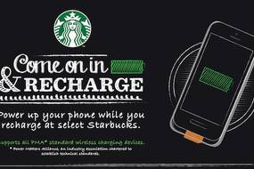 Naładuj swój telefon w Starbucks