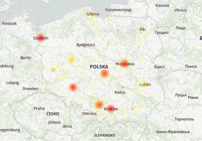 facebook awaria mapa polska 26 kwietnia