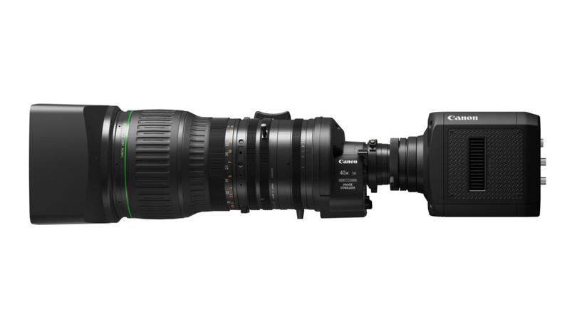 Canon MS-500 z zamocowanym teleobiektywem