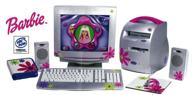 Oryginalny komputer Barbie. fot tumblr