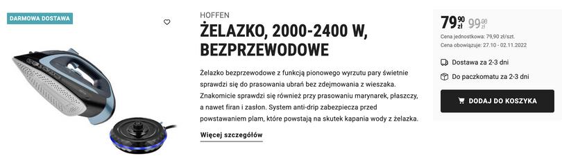 Żelazko bezprzewodowe, 2000-2400 W