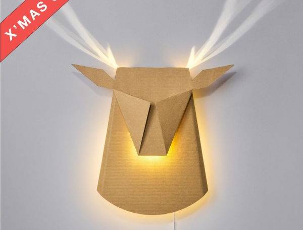 Pomysłowa lampa czyli Cardboard Deer Head LED