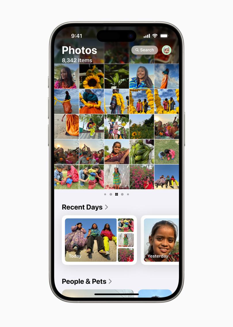 aplikacja zdjęcia na systemie iOS 18