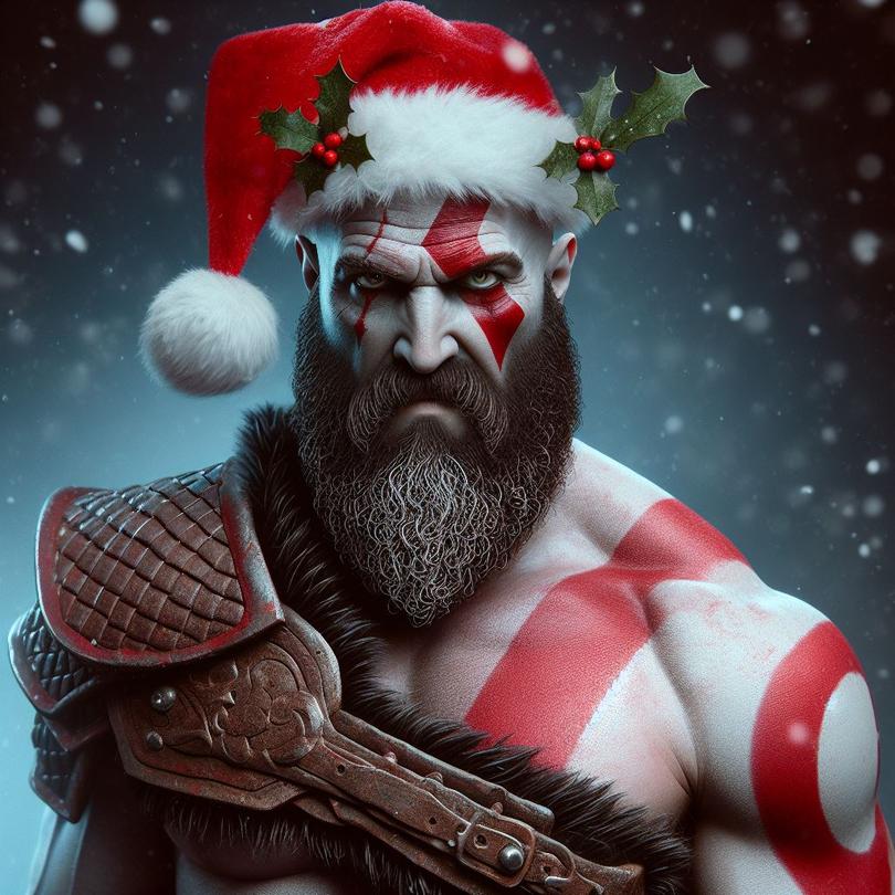 Kratos jako Mikołaj