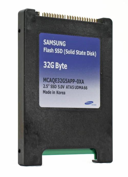 Dysk Flash SSD od Samsunga o pojemności 32 GB pierwszy ogólnodostępny dysk półprzewodnikowy fot. Trusted Reviews