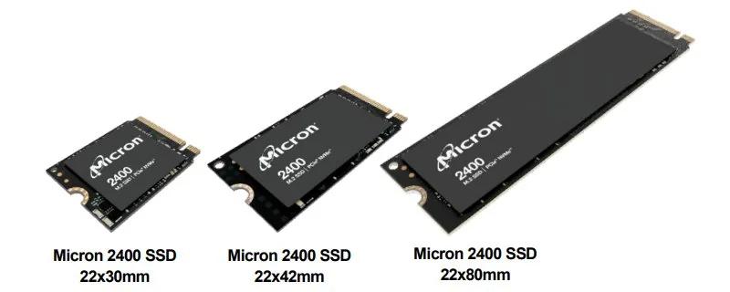 Różne wielkości dysków SSD NVme fot. Micron